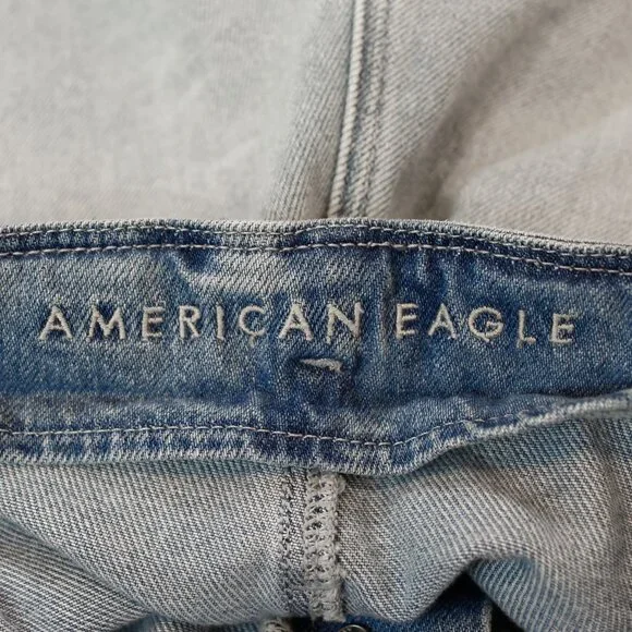 Under $20 Gem | 100% Cotton! American Eagle Paperbag Mom Denim Shorts - Picture 6 of 10